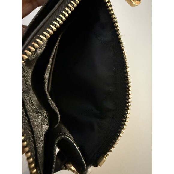 Michael Kors Black Saffiano Leather Wristlet Card Holder Wallet - Picture 4 of 5